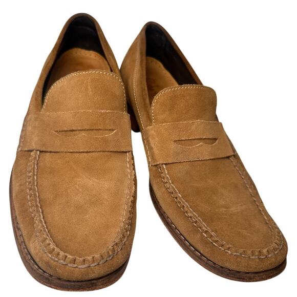 Cole Haan Tan Suede Men Sz 11.5 M Penny Loafers C05681 Heel Comfort - Picture 3 of 16